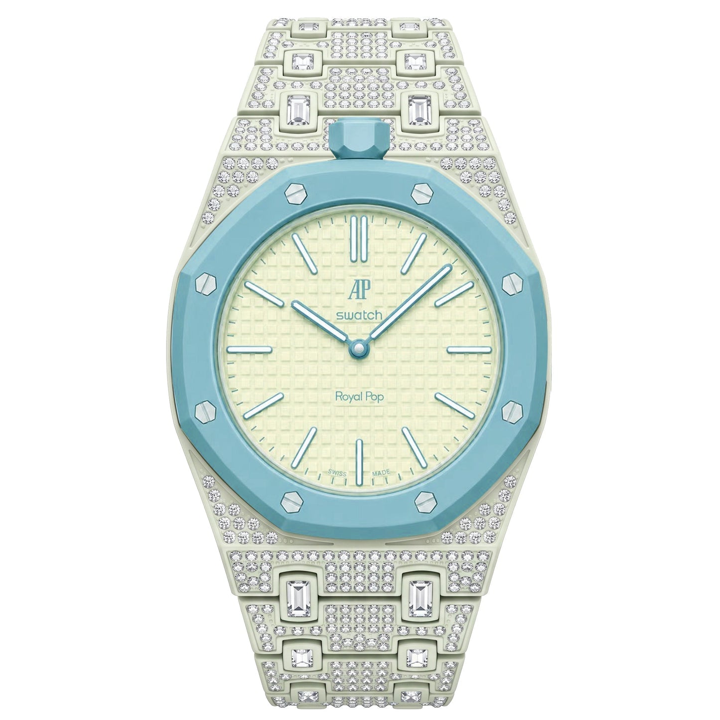 [Riva Jewelry]Royal Oak Pop Exklusiv Bioceramic Gehäuse & Bioceramic Armband Full Diamond