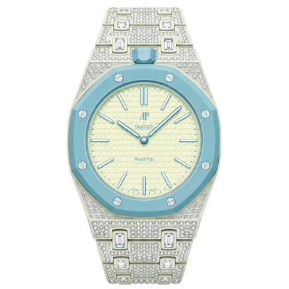[Riva Jewelry]Royal Oak Pop Exklusiv Bioceramic Gehäuse & Bioceramic Armband Full Diamond