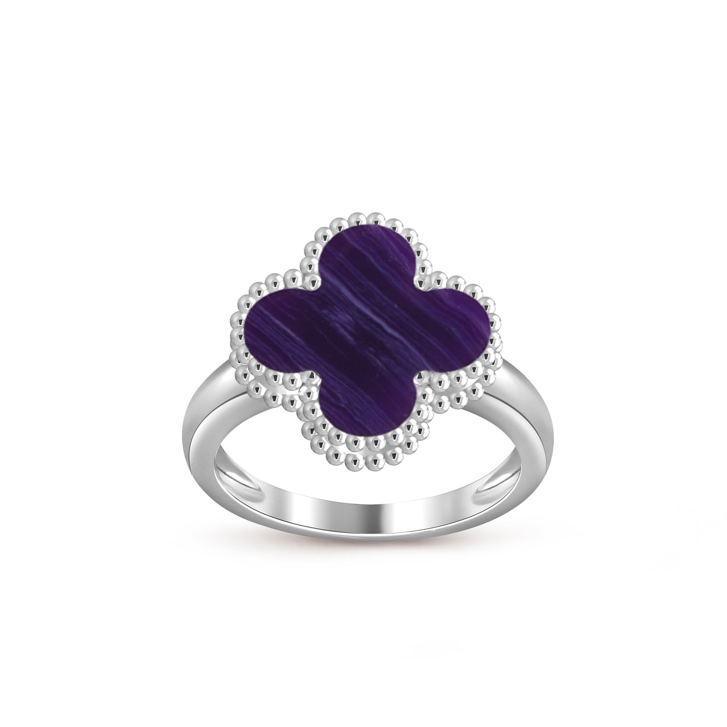 [Riva Jewelry]LUCKY CLOVER VINTAGE WEISSGOLD RING KOLLEKTION