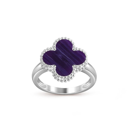 [Riva Jewelry]LUCKY CLOVER VINTAGE WEISSGOLD RING KOLLEKTION