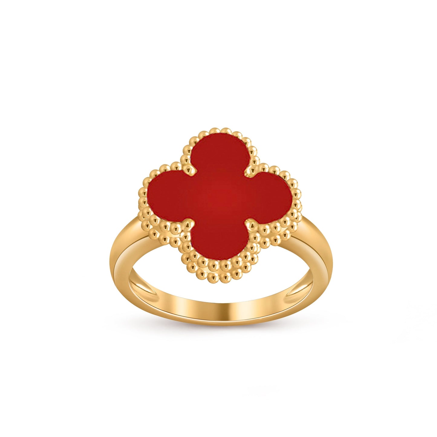 [Riva Jewelry]Glücks-Klee-Goldring-Kollektion im Vintage-Stil