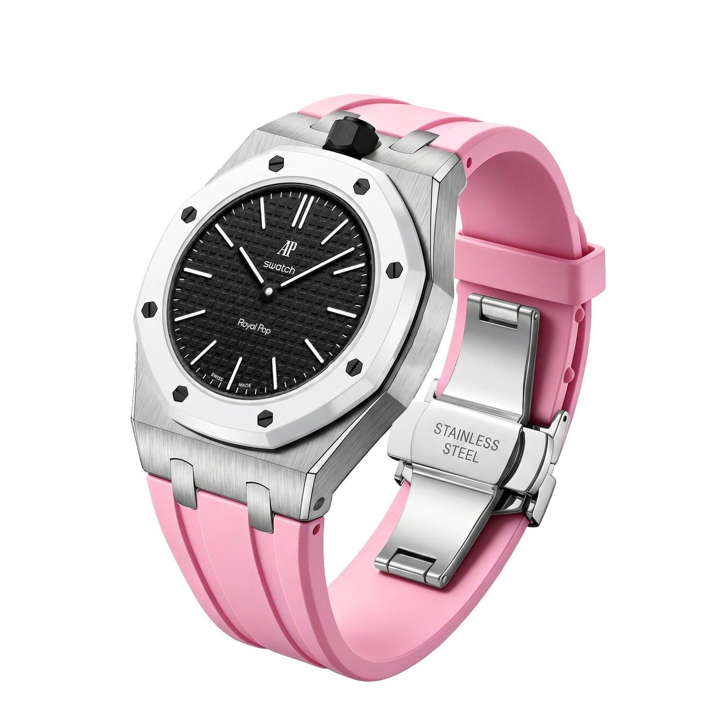 [Riva Jewelry]Royal Oak Pop Exclusive Stahlgehäuse & Silikonarmband mit Wiege