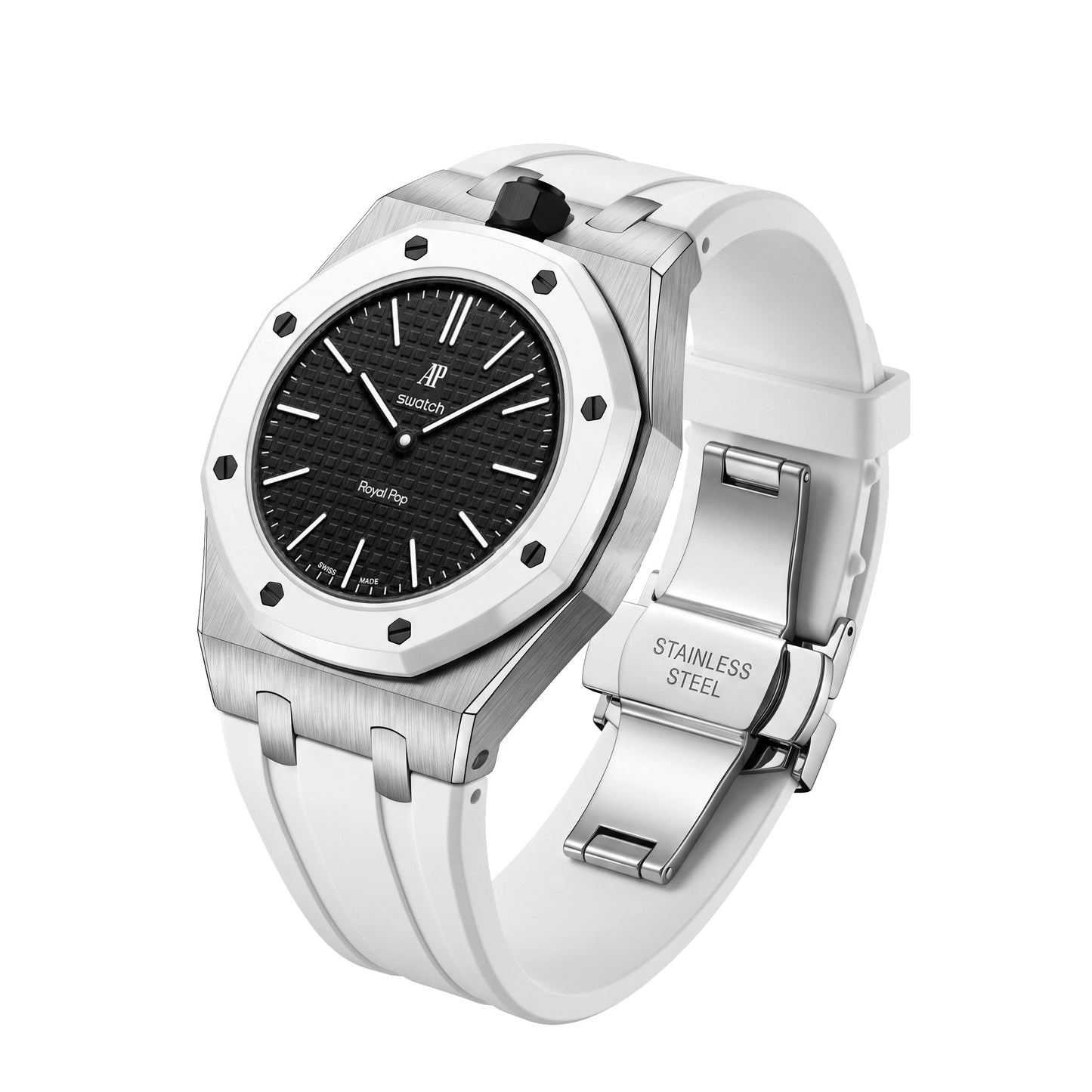 [Riva Jewelry]Royal Oak Pop Exclusive Stahlgehäuse & Silikonarmband mit Wiege