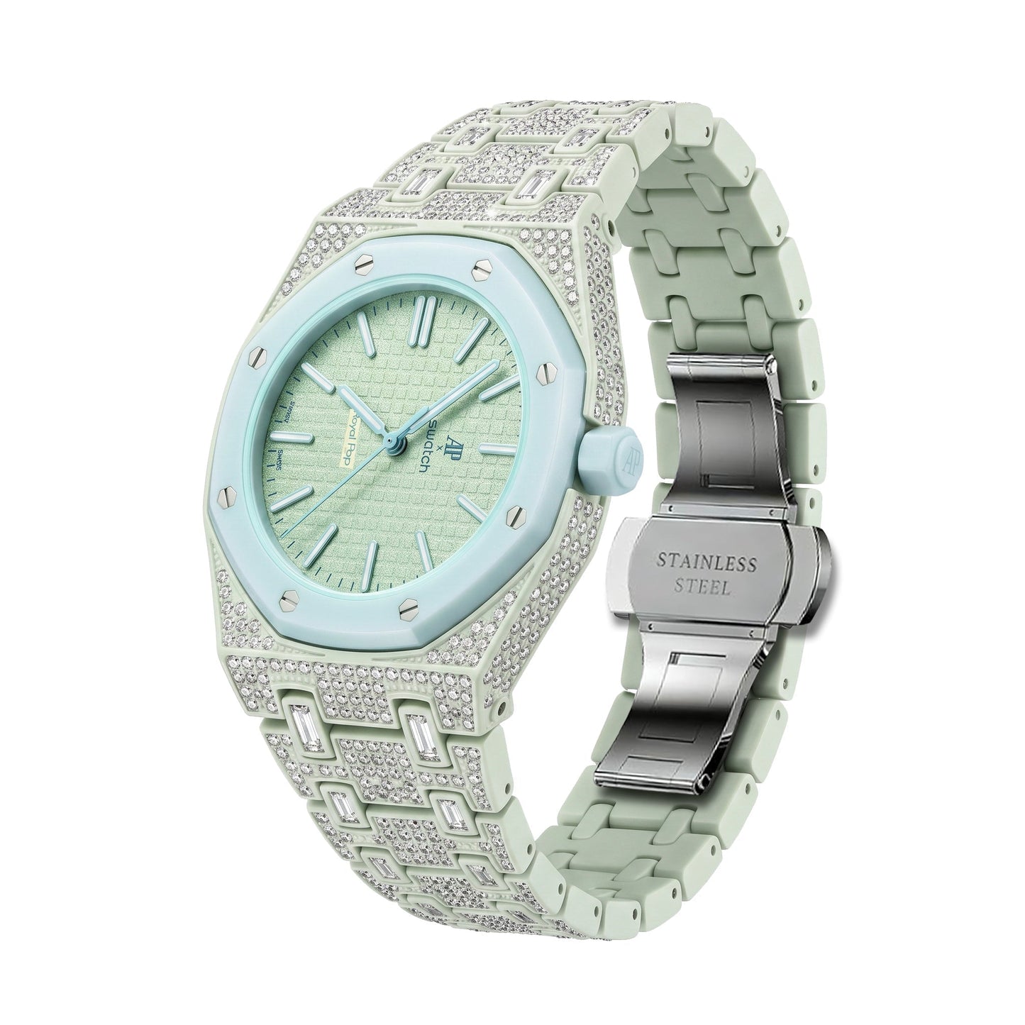 [Riva Jewelry]Royal Oak Pop Exklusiv Bioceramic Gehäuse & Bioceramic Armband Full Diamond