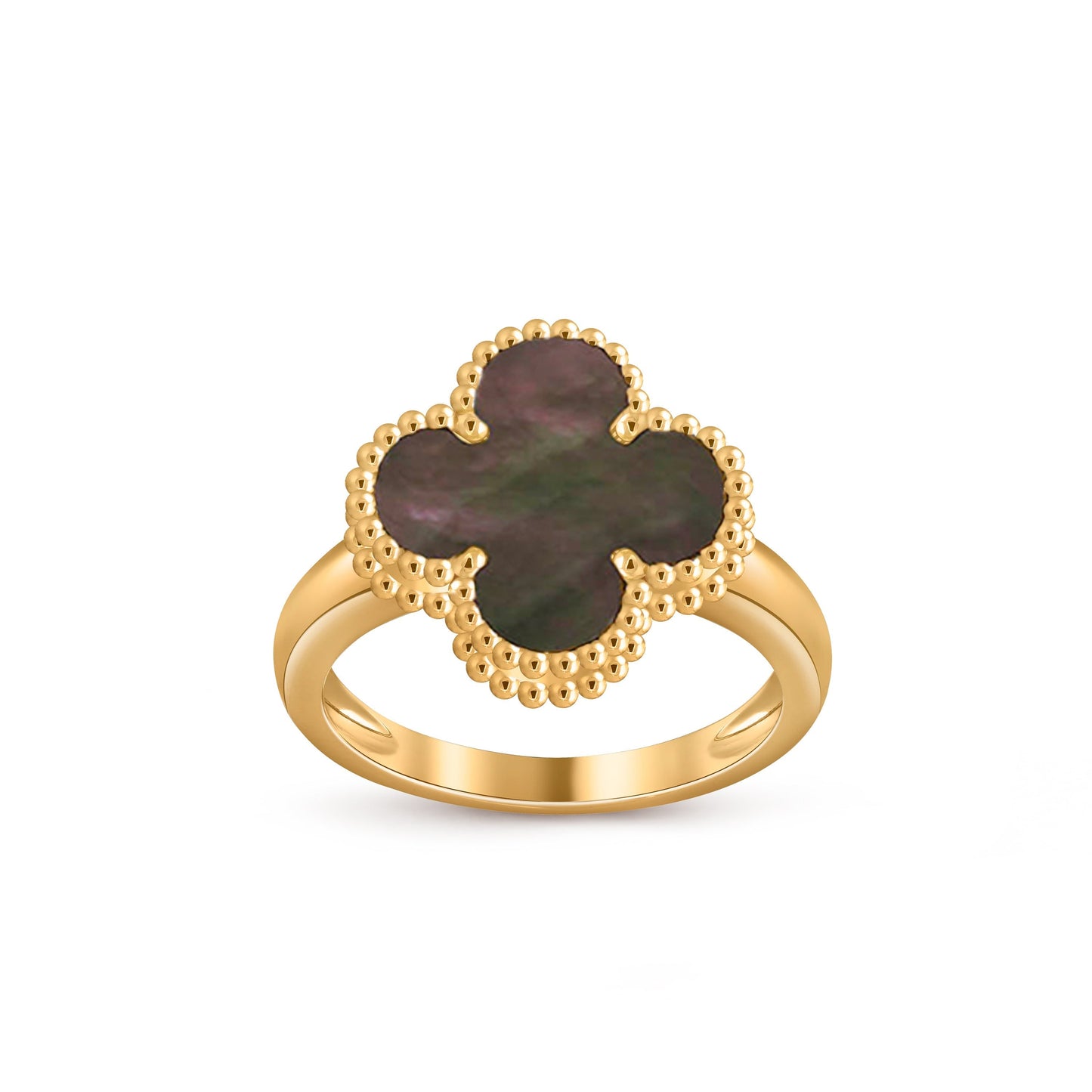 [Riva Jewelry]Glücks-Klee-Goldring-Kollektion im Vintage-Stil