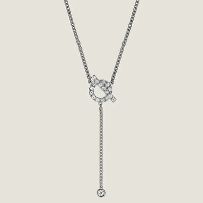 [Riva Jewelry ]FINESSE SILVER DIAMOND NECKLACE
