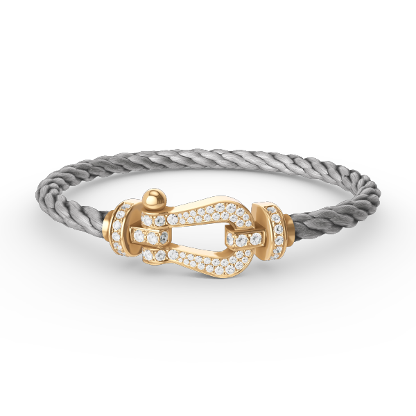 [Riva Jewelry]フォース ラージ ホースシュー フルダイヤモンドブレスレット - ゴールド