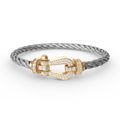 [Riva Jewelry]フォース ラージ ホースシュー フルダイヤモンドブレスレット - ゴールド
