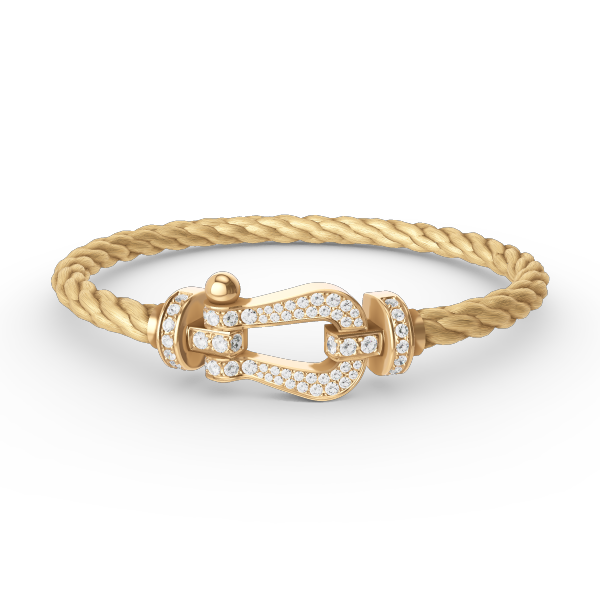 [Riva Jewelry]フォース ラージ ホースシュー フルダイヤモンドブレスレット - ゴールド