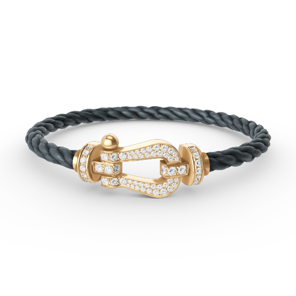 [Riva Jewelry]フォース ラージ ホースシュー フルダイヤモンドブレスレット - ゴールド