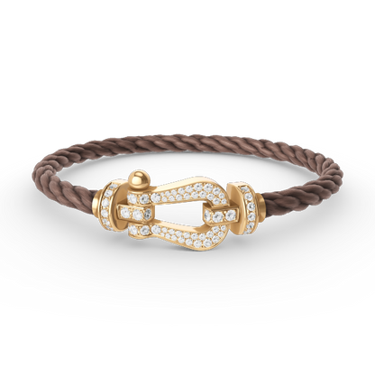 [Riva Jewelry]フォース ラージ ホースシュー フルダイヤモンドブレスレット - ゴールド