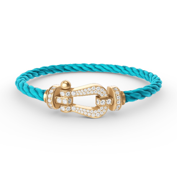 [Riva Jewelry]フォース ラージ ホースシュー フルダイヤモンドブレスレット - ゴールド