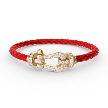 [Riva Jewelry]フォース ラージ ホースシュー フルダイヤモンドブレスレット - ゴールド