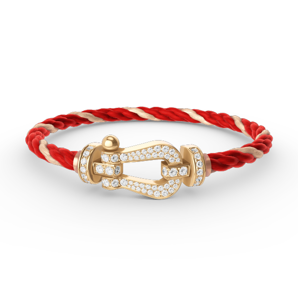 [Riva Jewelry]フォース ラージ ホースシュー フルダイヤモンドブレスレット - ゴールド