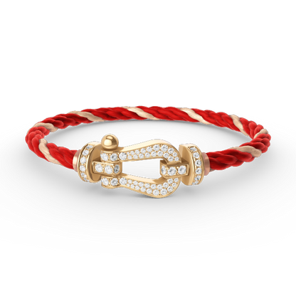 [Riva Jewelry]フォース ラージ ホースシュー フルダイヤモンドブレスレット - ゴールド