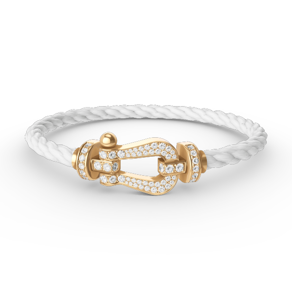[Riva Jewelry]フォース ラージ ホースシュー フルダイヤモンドブレスレット - ゴールド
