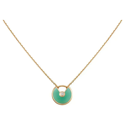 [Riva Jewelry ]AMULETTE GOLD MALACHITE NECKLACE