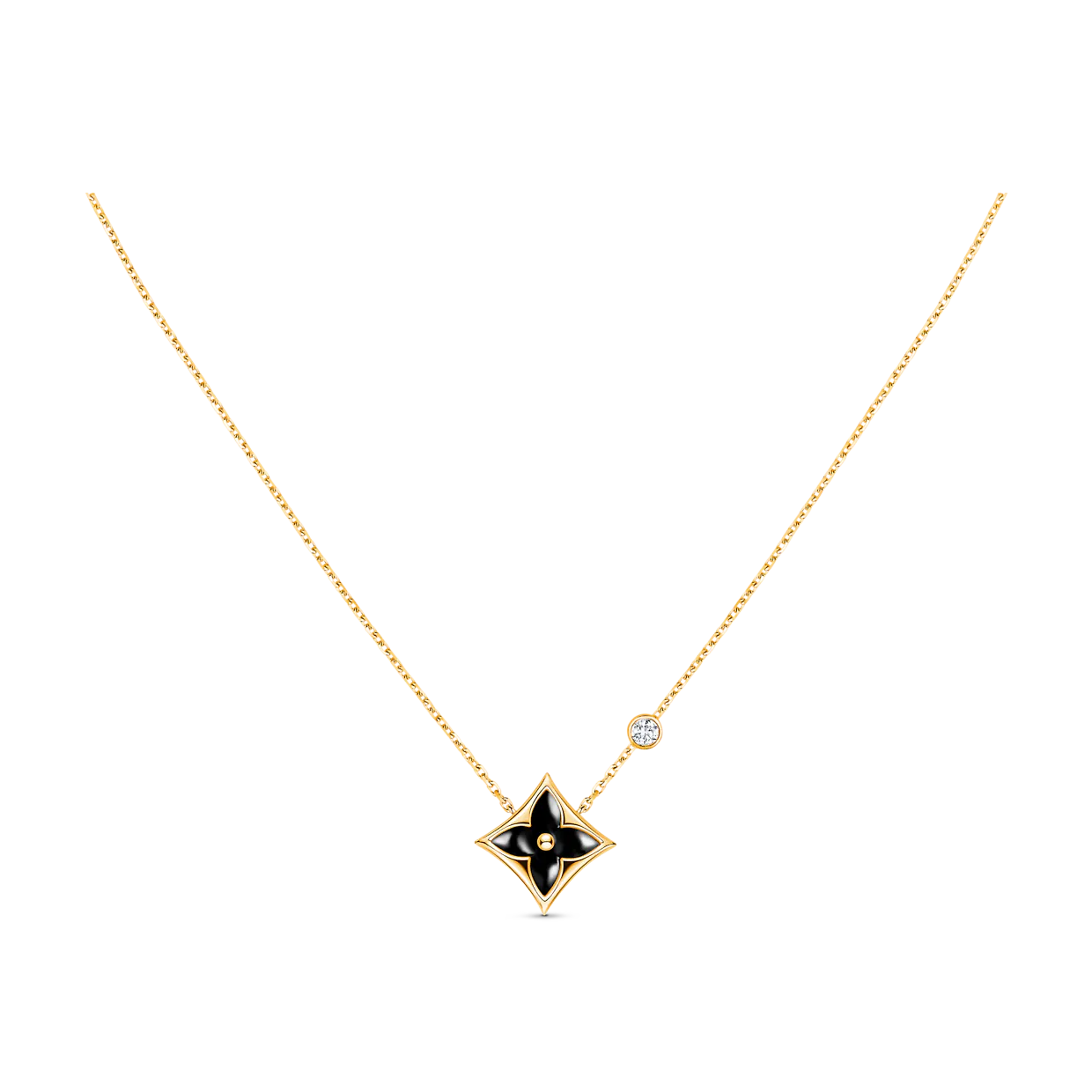 [Riva Jewelry]STAR BLACK MOP NECKLACE