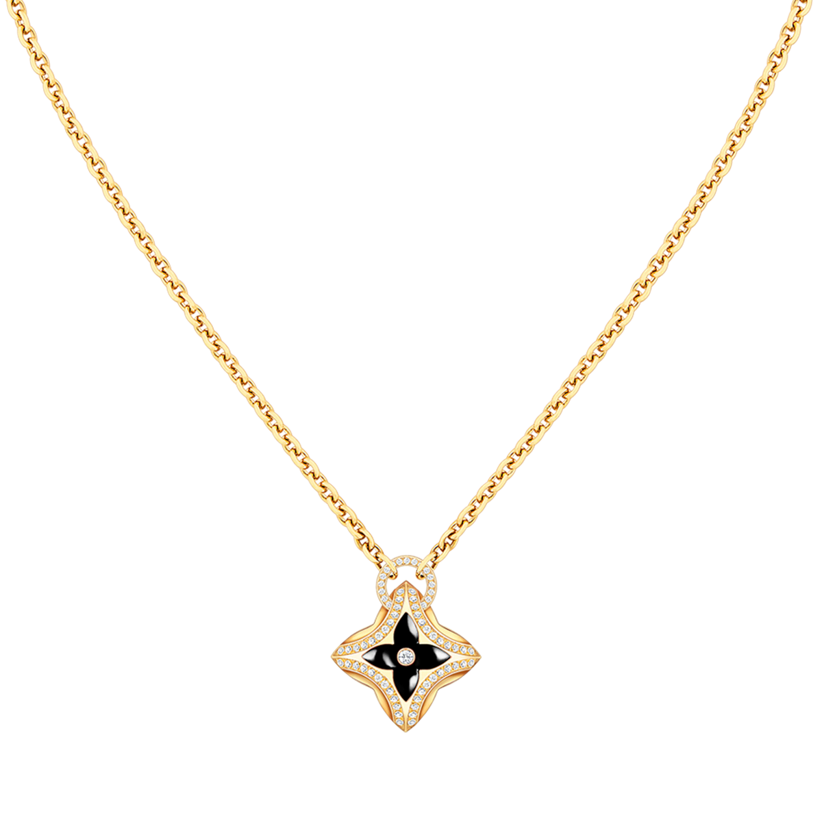 [Riva Jewelry ]STAR PEDANT PINK GOLD DIAMOND NECKLACE
