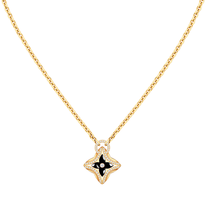 [Riva Jewelry ]STAR PEDANT PINK GOLD DIAMOND NECKLACE