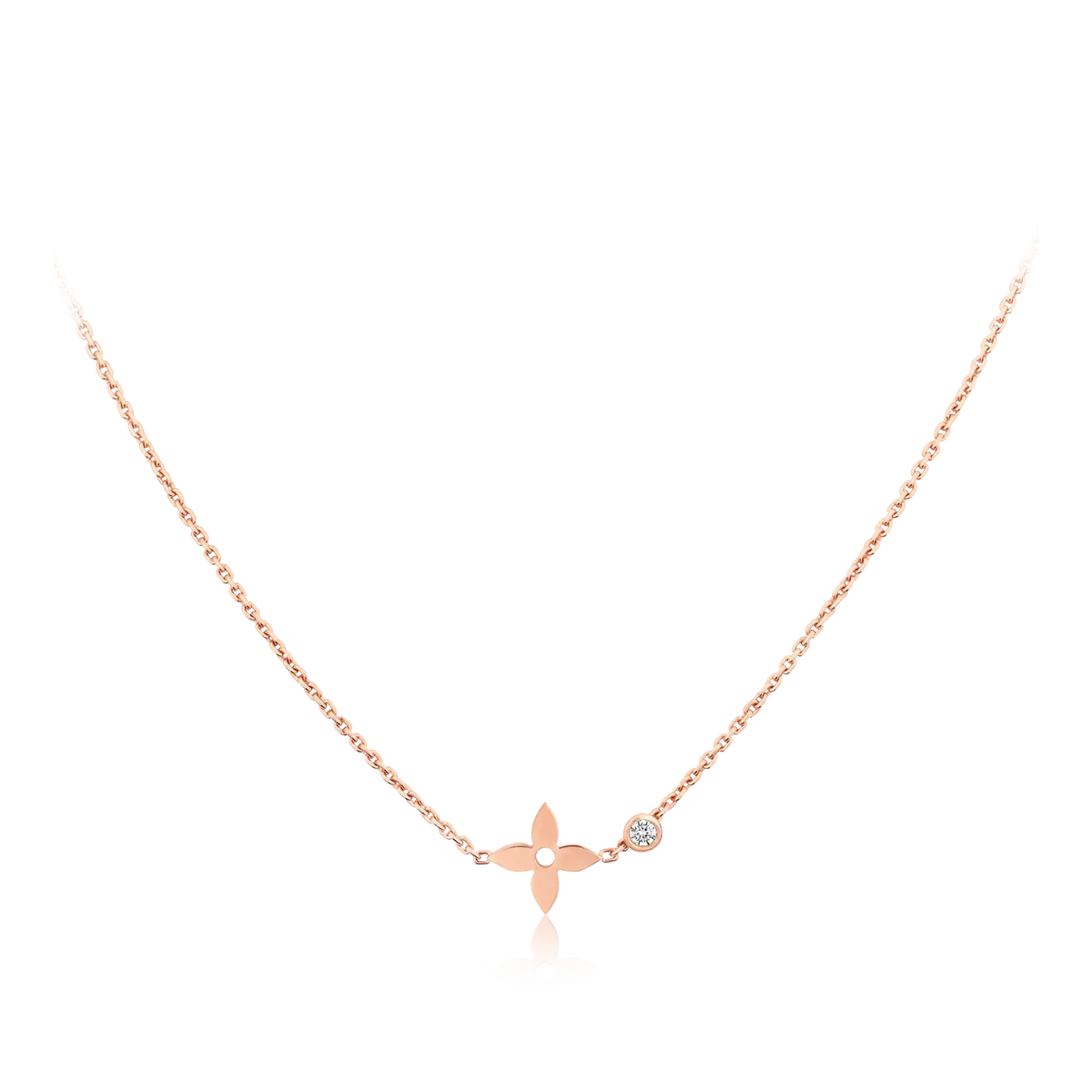 [Riva Jewelry ]BLOSSOM PENDANT PINK GOLD AND DIAMOND