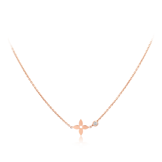 [Riva Jewelry ]BLOSSOM PENDANT PINK GOLD AND DIAMOND