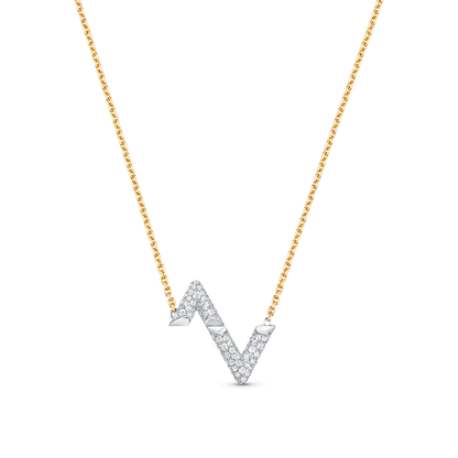 [Riva Jewelry ]VOLT SILVER DIAMOND PEDANT NECKLACE