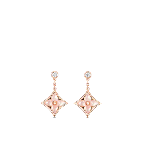 [Riva Schmuck] DOPPELSTERN ROSÉGOLD MOP TROPFENOHRRINGE