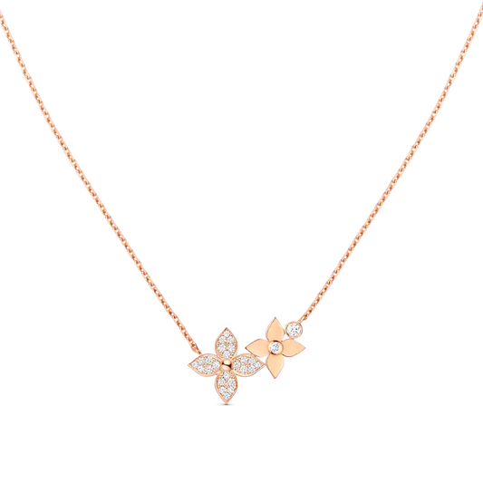 [Riva Jewelry]HALSKETTE STAR BLOSSOM ROSÉGOLD DIAMANTEN