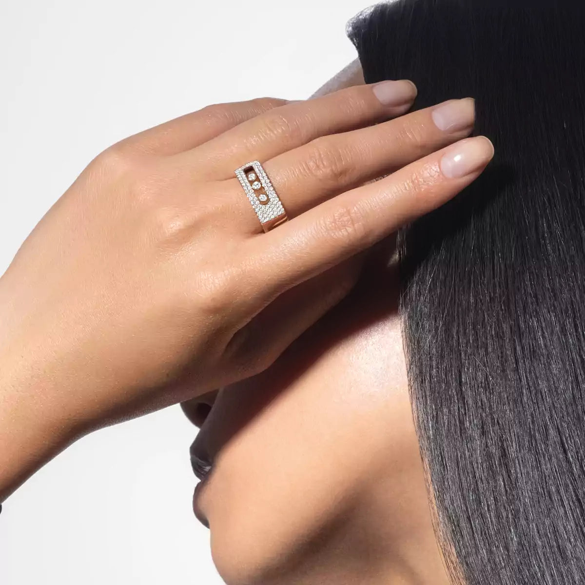 [Riva Jewelry]MOVE NOA パヴェ ダイヤモンド インターロッキング リング
