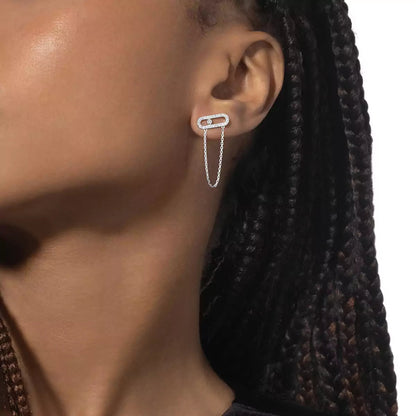 [Riva Jewelry]Move Uno Diamond Earrings