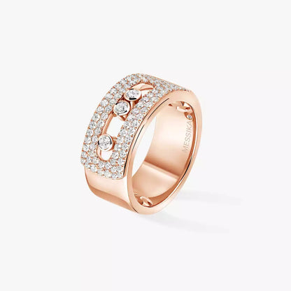 [Riva Jewelry]MOVE NOA パヴェ ダイヤモンド インターロッキング リング