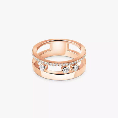 [Riva Jewelry]MOVE NOA パヴェダイヤモンドインターロッキングリング