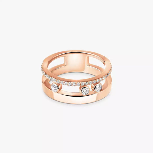 [Riva Jewelry]RING MOVE NOA MIT PAVÉ-DIAMANTEN UND INEINANDERGREIFENDEN ELEMENTEN