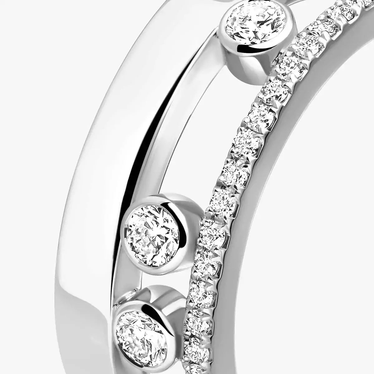 [Riva Jewelry]MOVE NOA パヴェダイヤモンドインターロッキングリング