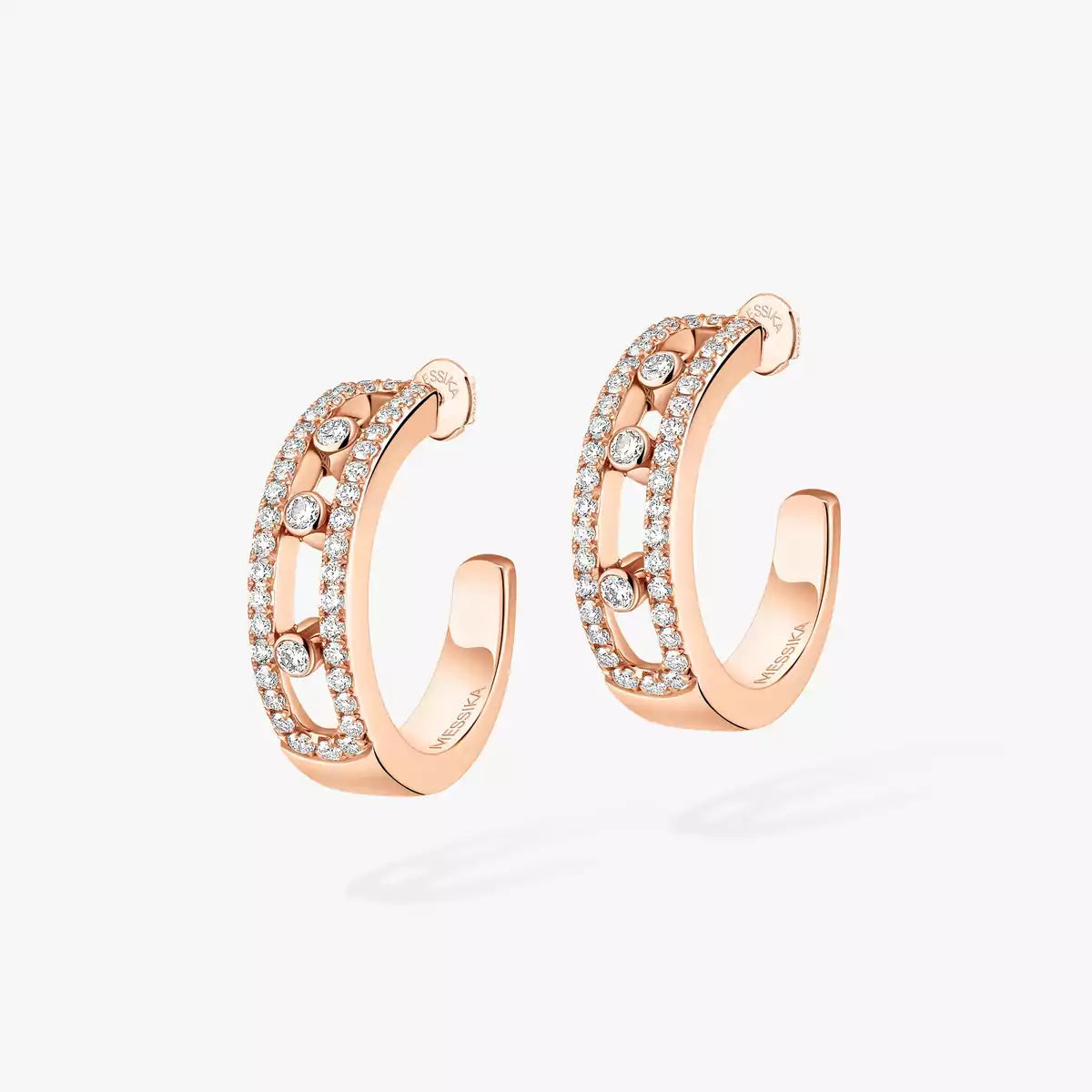 [Riva Jewelry]Diamond Pave_ Hoop Earrings Move