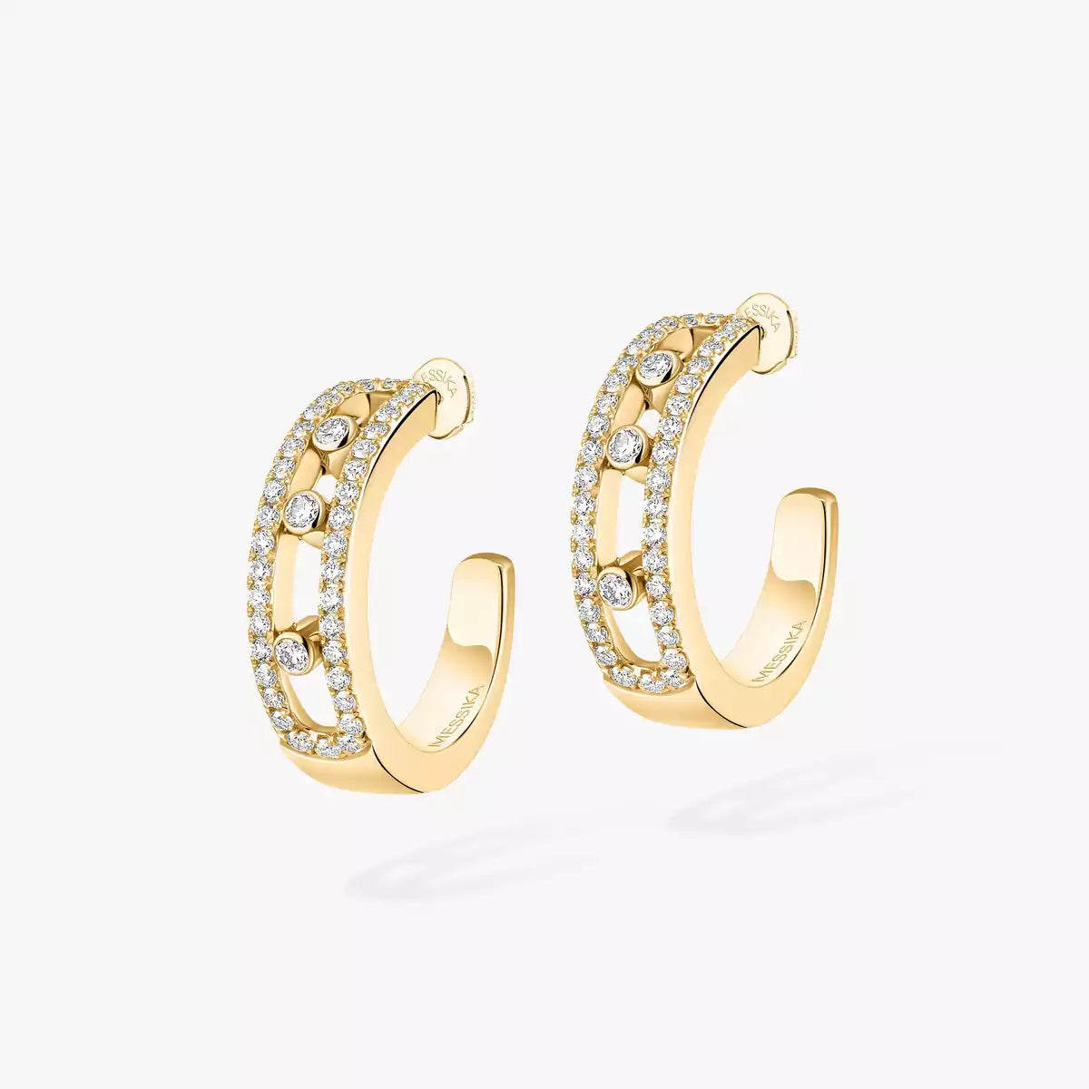 [Riva Jewelry]Diamond Pave_ Hoop Earrings Move