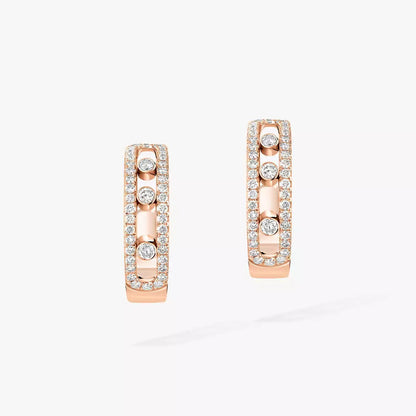 [Riva Jewelry]Diamond Pave_ Hoop Earrings Move