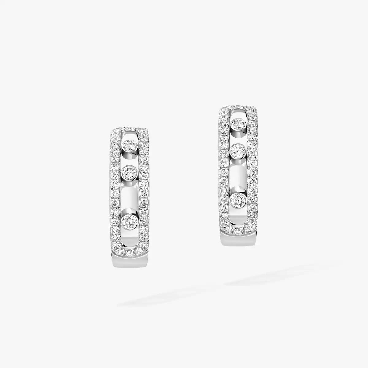 [Riva Jewelry]Diamond Pave_ Hoop Earrings Move
