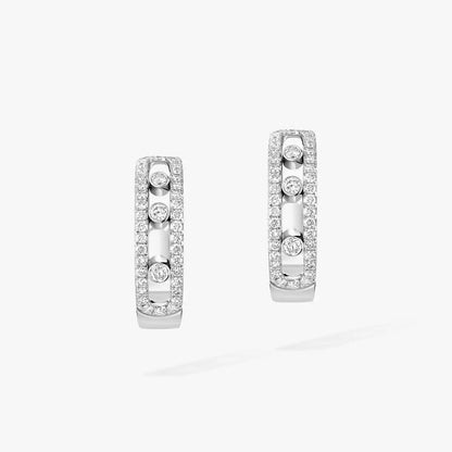 [Riva Jewelry]Diamond Pave_ Hoop Earrings Move