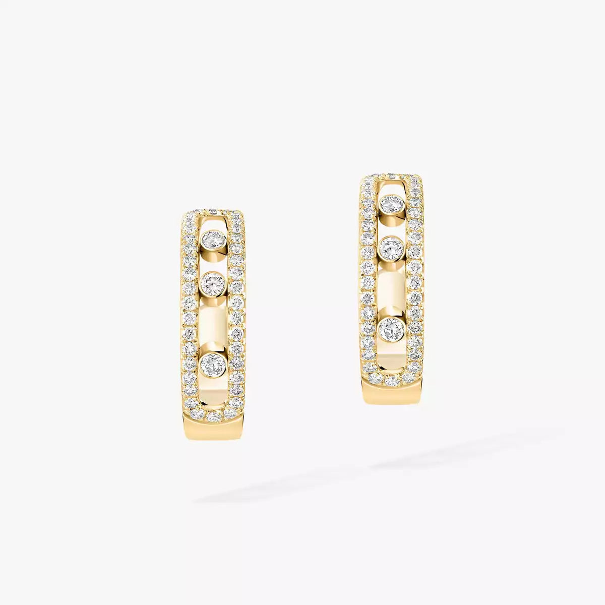 [Riva Jewelry]Diamond Pave_ Hoop Earrings Move