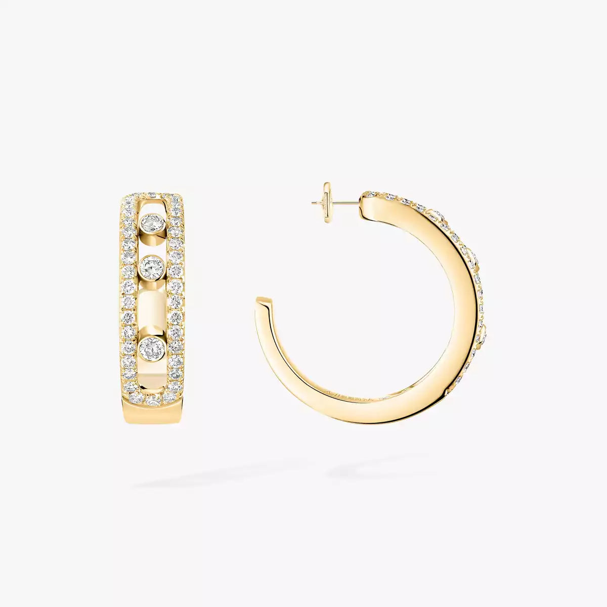 [Riva Jewelry]Diamond Pave_ Hoop Earrings Move