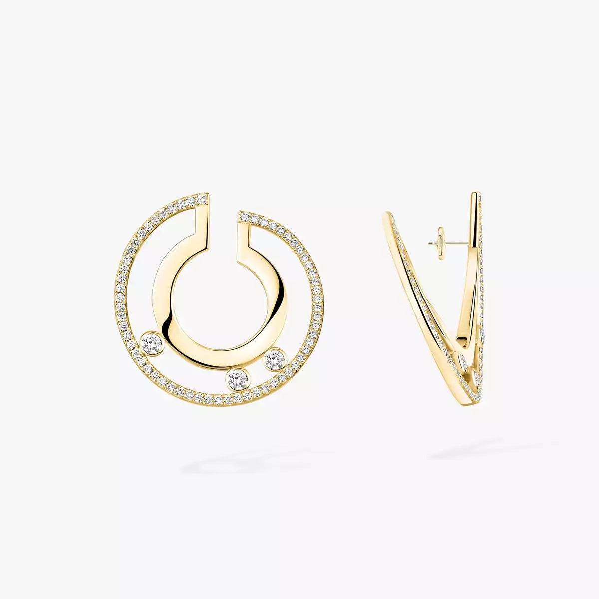 [リバジュエリー]ムーブ ロマーヌ スモール ダイヤモンド フープピアス