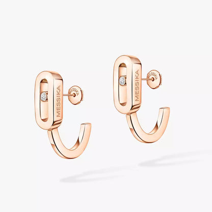 [Riva Jewelry]ムーブ クラシック ミニ ダイヤモンド フープ イヤリング