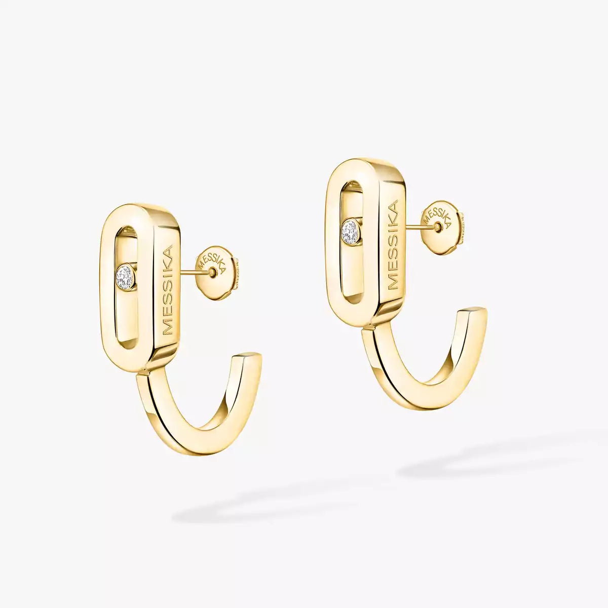 [Riva Jewelry]Diamond Mini Hoop Earrings Move Classique