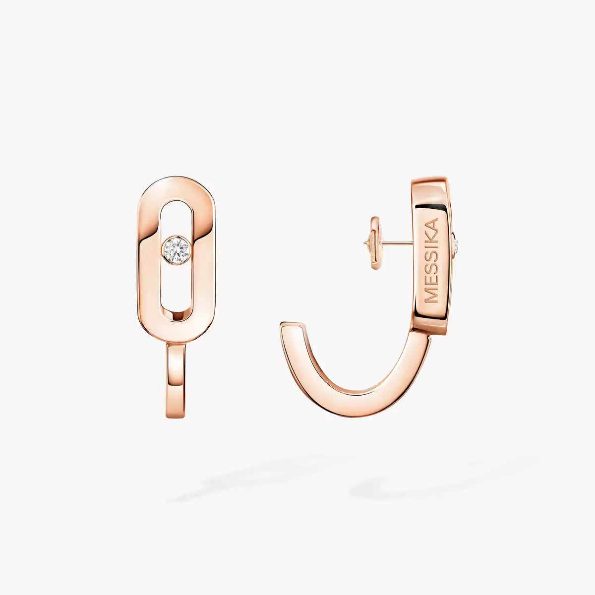 [Riva Jewelry]ムーブ クラシック ミニ ダイヤモンド フープ イヤリング