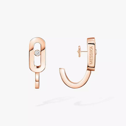 [Riva Jewelry]Diamond Mini Hoop Earrings Move Classique