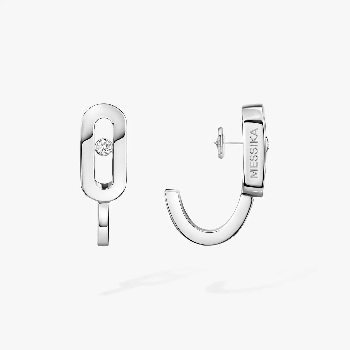 [Riva Jewelry]ムーブ クラシック ミニ ダイヤモンド フープ イヤリング