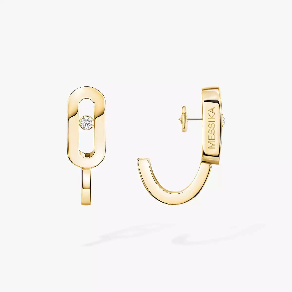 [Riva Jewelry]Diamond Mini Hoop Earrings Move Classique
