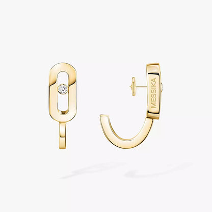 [Riva Jewelry]Diamond Mini Hoop Earrings Move Classique